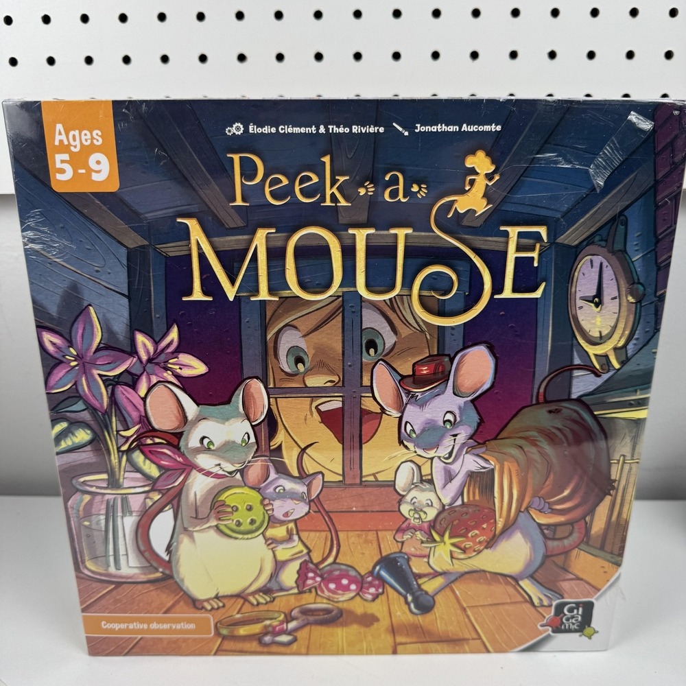 Gigamic Peek-a-Mouse Cooperative 3D Kids Board Game Ages 5-9 France Animals New